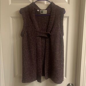 Purple Knit Sleeveless Cardigan by Habitat